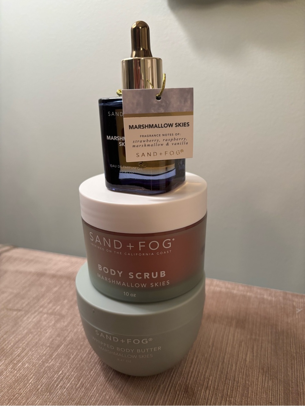 Marshmallow Skies Body Scrub, Body Butter & body oil Set